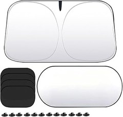 Comparativa entre parasoles reflectores y absorbentes para coche