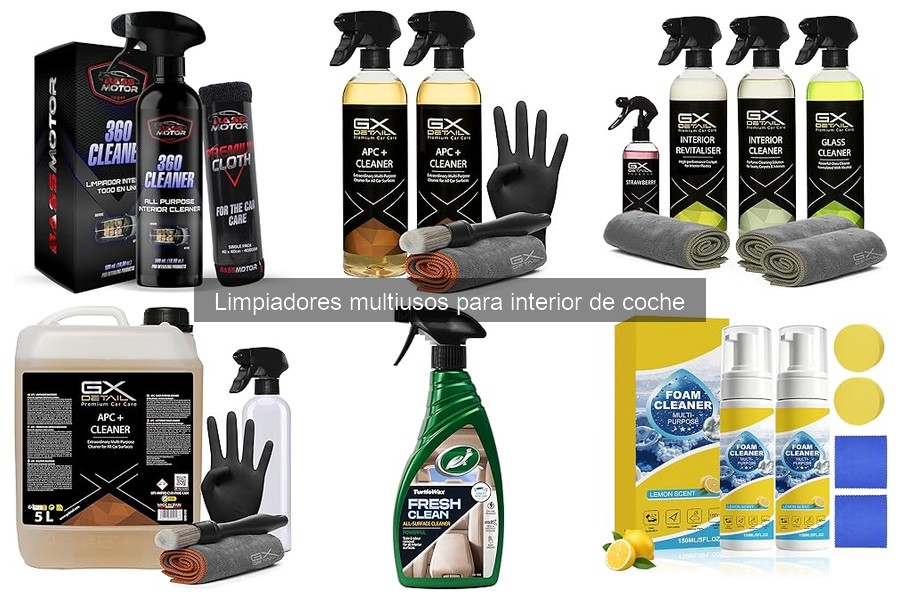 Alternativas a limpiadores multiusos para interior de coche