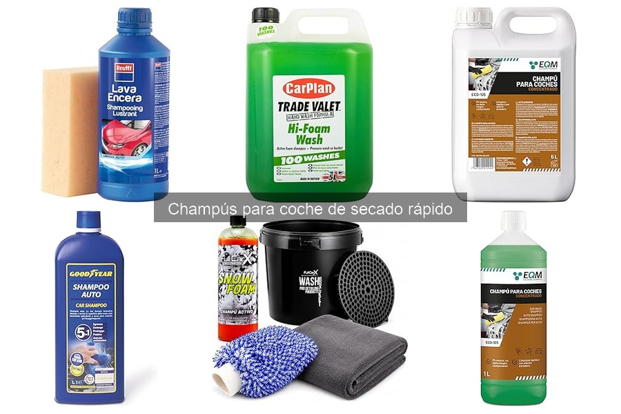 Alternativas a los champús de secado rápido para coches