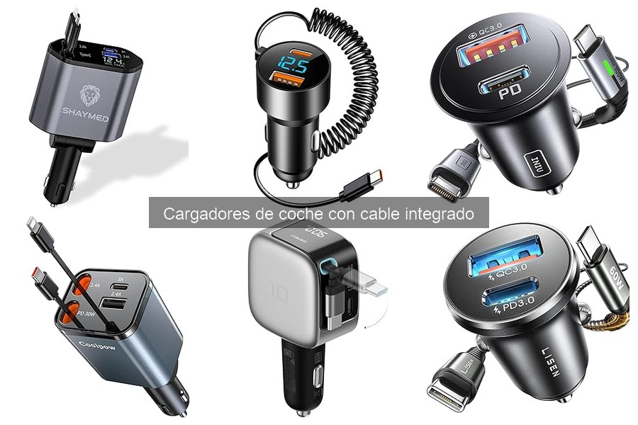 Cargadores de Coche con Cable Integrado: ¿Qué son?