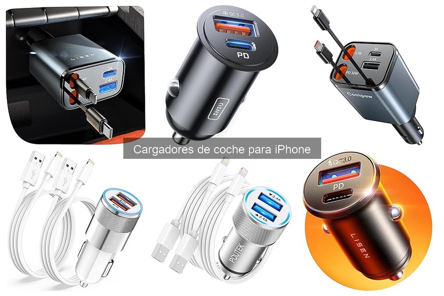 Cargadores de coche para iPhone con funciones adicionales