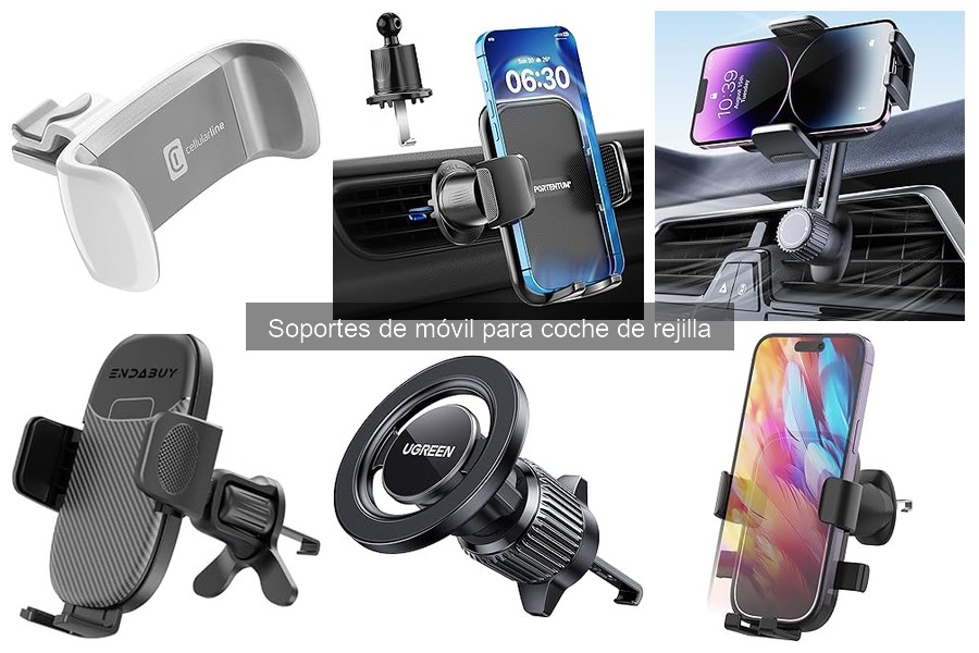 Cómo instalar un soporte de móvil de rejilla en el coche