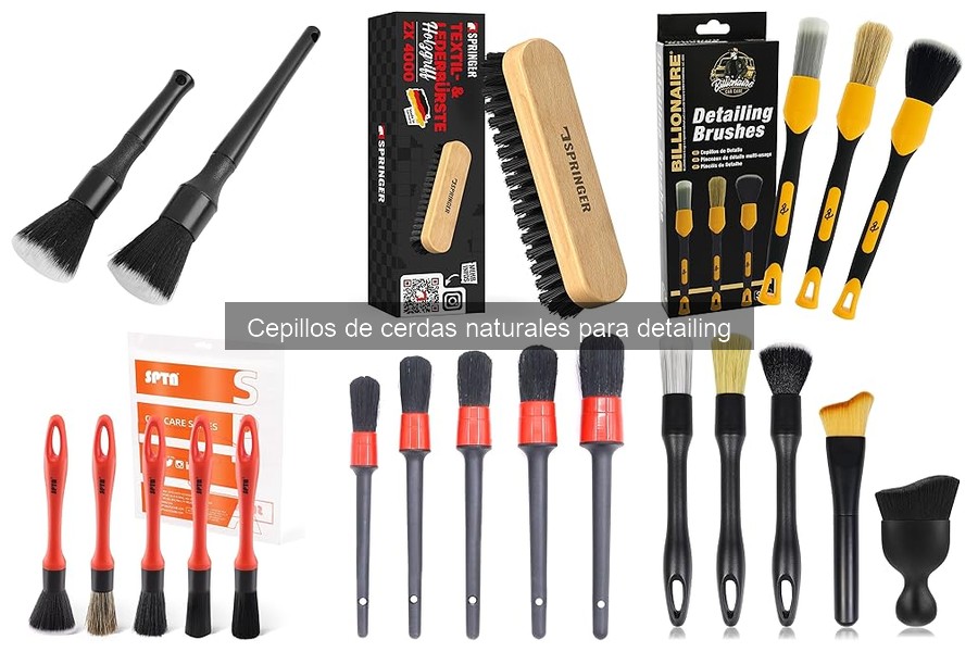 Cómo limpiar y mantener cepillos de cerdas naturales para detailing