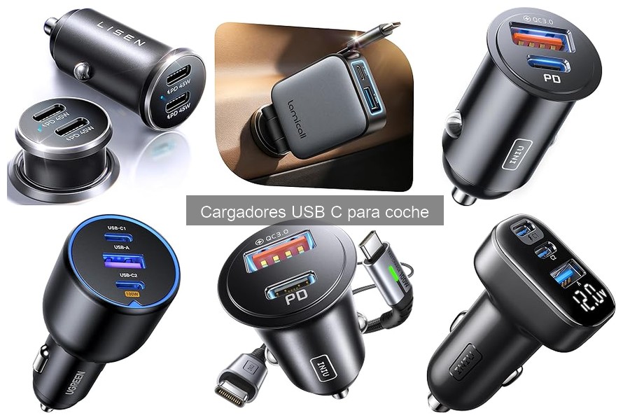 Comparativa Cargadores USB C vs USB A para Coche