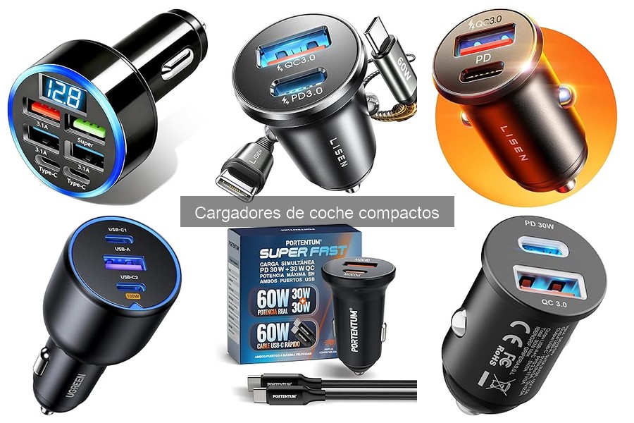 Comparativa de Cargadores de Coche Compactos y Otros Tipos