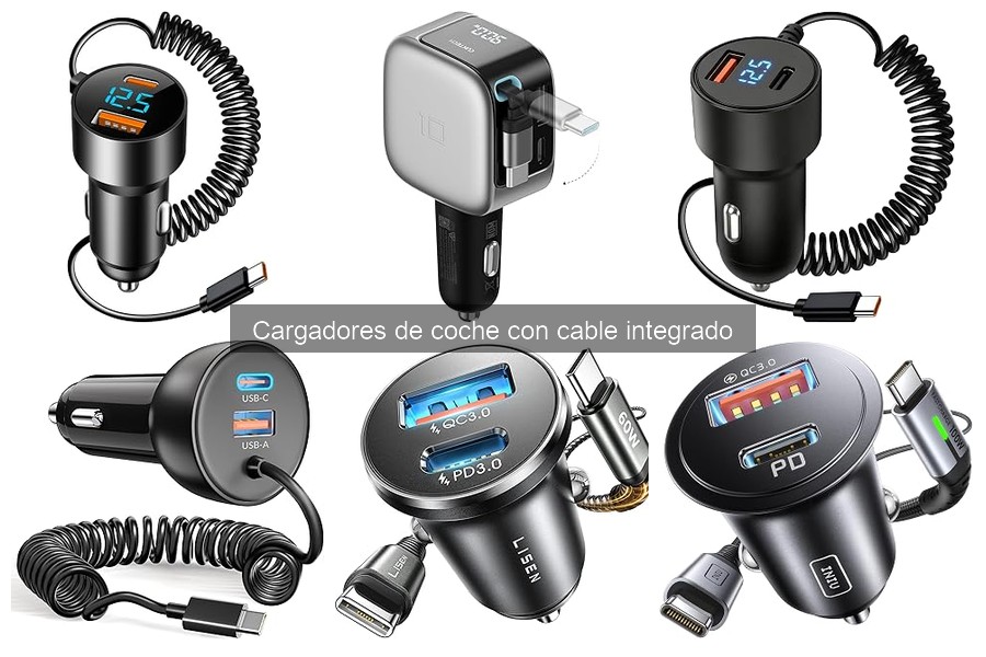 Comparativa de cargadores de coche con cable integrado