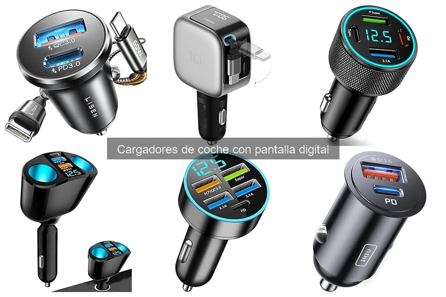 Comparativa de Cargadores de Coche con Pantalla Digital