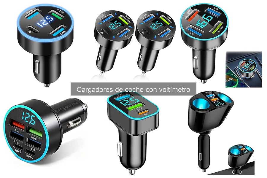 Comparativa de Cargadores de Coche con y sin Voltímetro