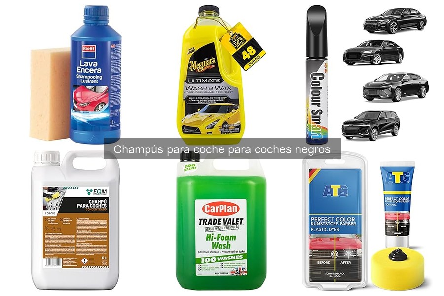 Comparativa de Champús para Coches Negros vs Otros Colores