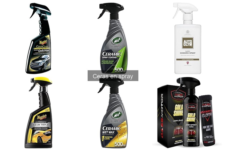 Comparativa de las Mejores Ceras en Spray para Coche