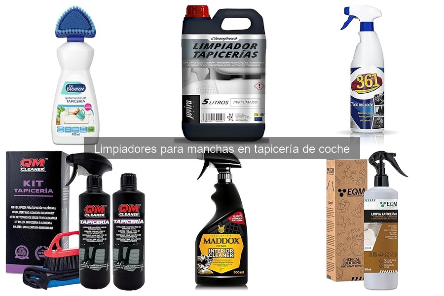 Comparativa de Limpiadores para Manchas en Tapicería de Coche