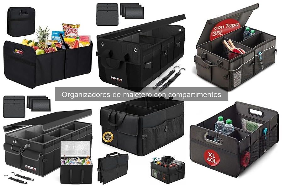 Comparativa de organizadores de maletero: Amazon Basics vs FORTEM vs Praknu