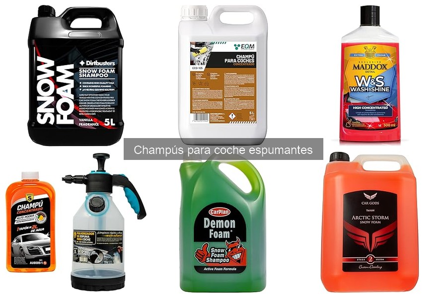 Comparativa entre Champús Espumantes y Limpiadores de Coche