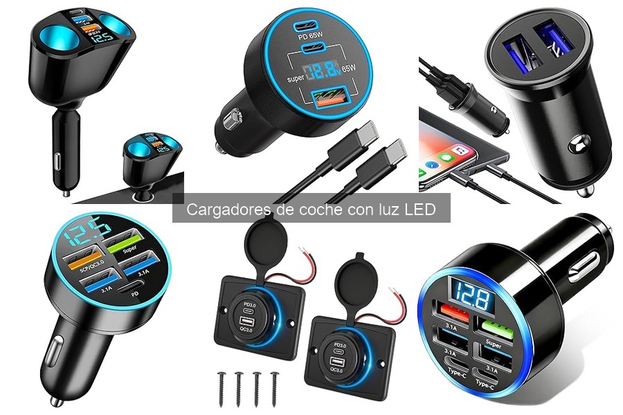 Dónde comprar cargadores de coche con luz LED baratos