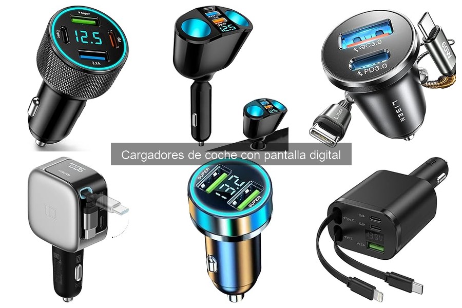 Guía de Instalación de Cargadores de Coche con Pantalla Digital