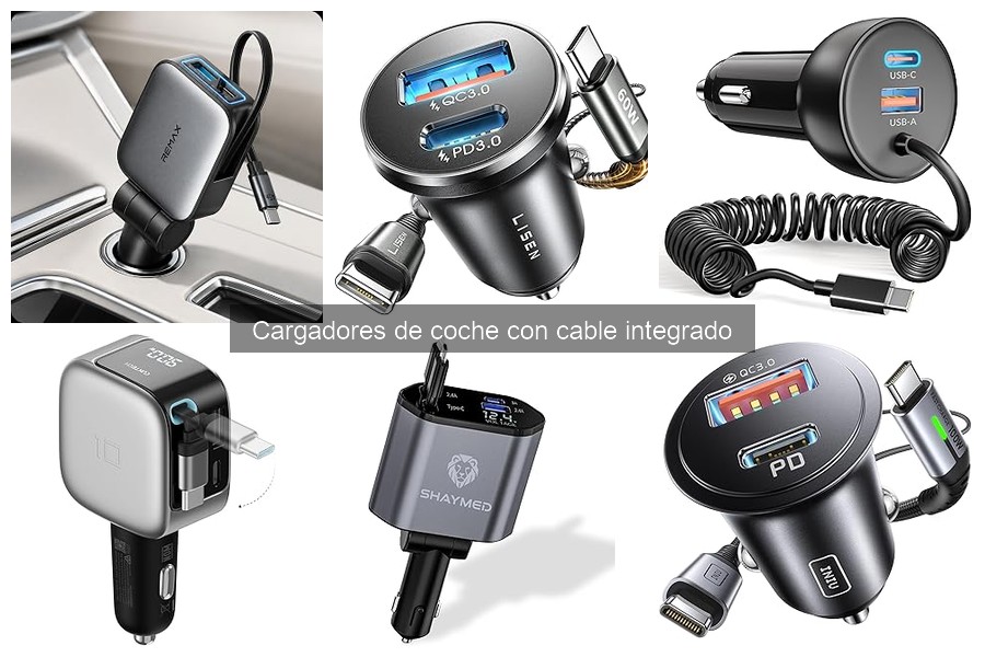 Guía para elegir un cargador de coche con cable integrado