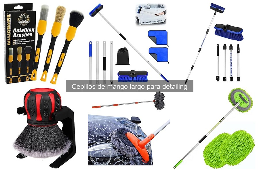 Guía para usar cepillos de mango largo en detailing