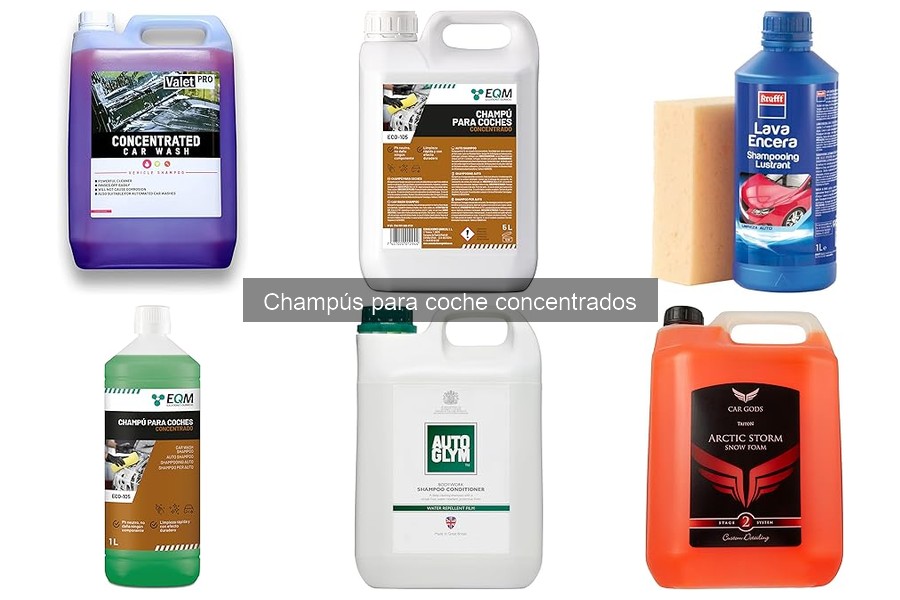 Ingredientes en Champús Concentrados para Coche