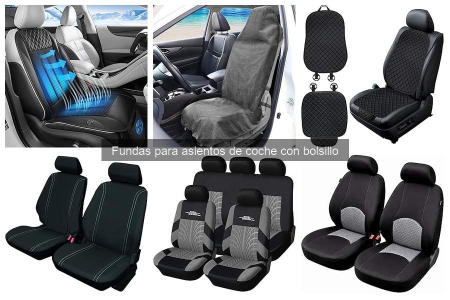 Instalación fácil de fundas para asientos de coche con bolsillo