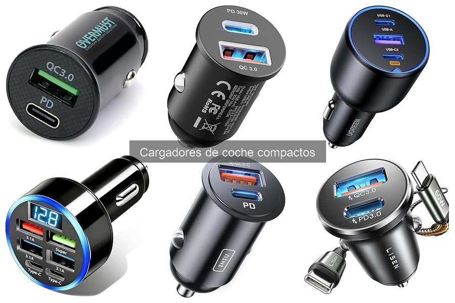 Mejores cargadores de coche compactos con carga rápida