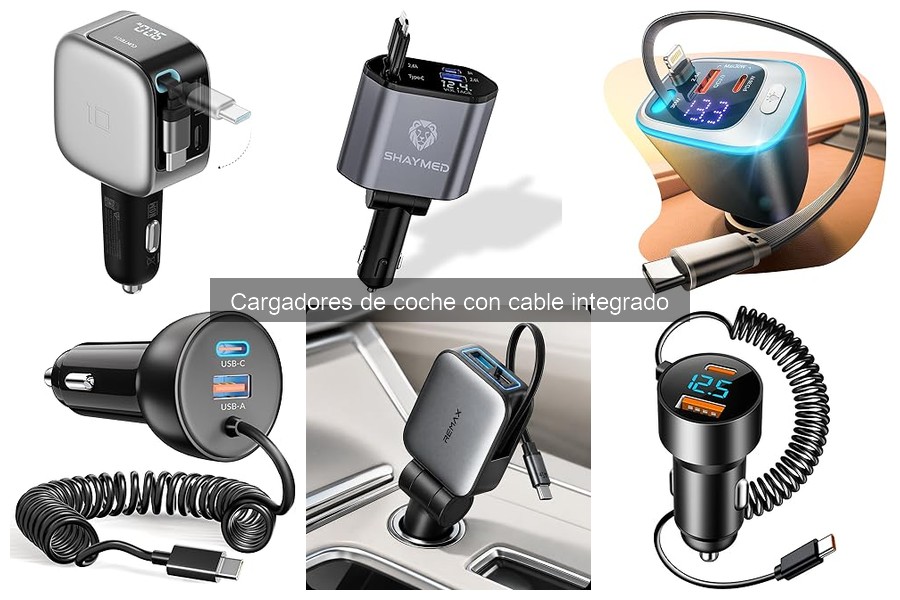 Mejores Cargadores de Coche con Cable Integrado para Viajes