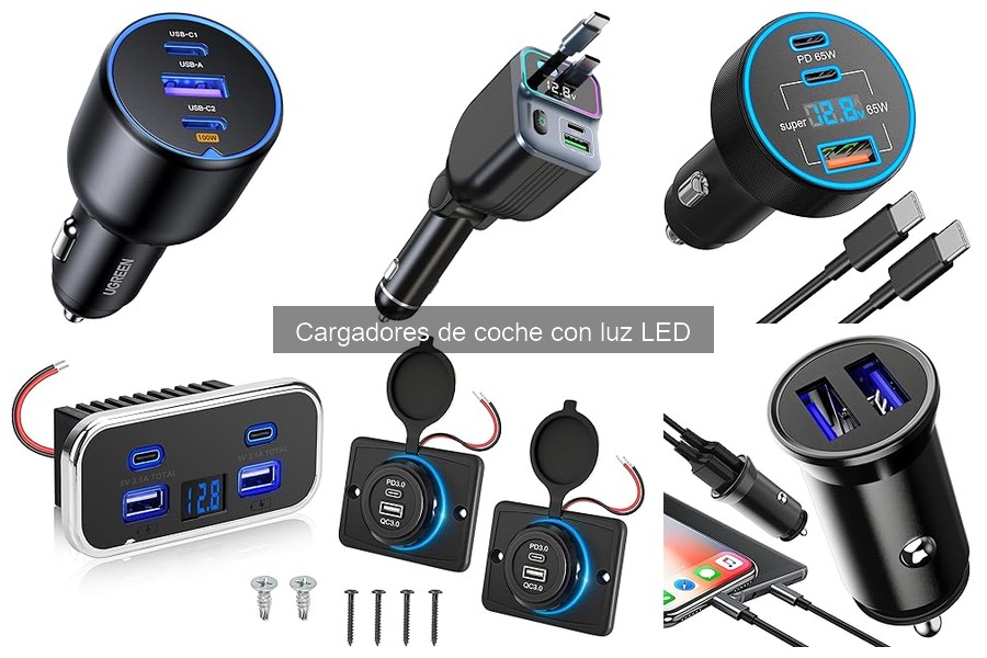 Mejores cargadores de coche con luz LED para tu vehículo