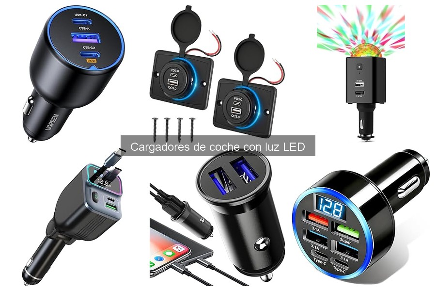 Mejores cargadores de coche con luz LED para viajes largos