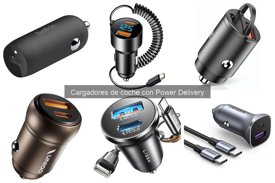 Mejores cargadores de coche con Power Delivery para viajeros