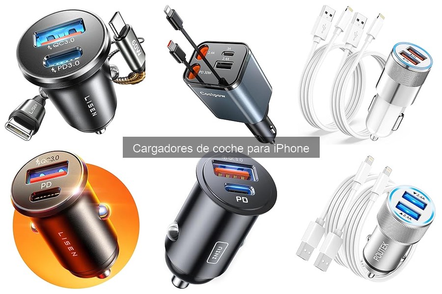 Mejores cargadores de coche para iPhone en viajes largos
