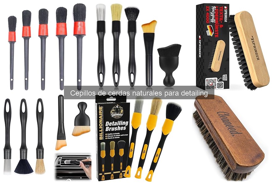 Mejores cepillos de cerdas naturales para el detailing de coches