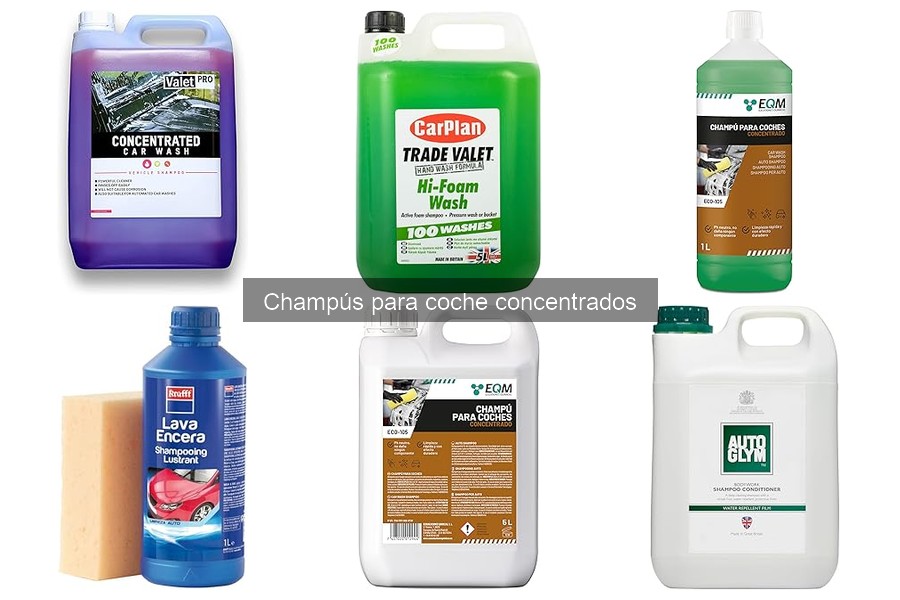 Mejores champús concentrados para coche según presupuesto
