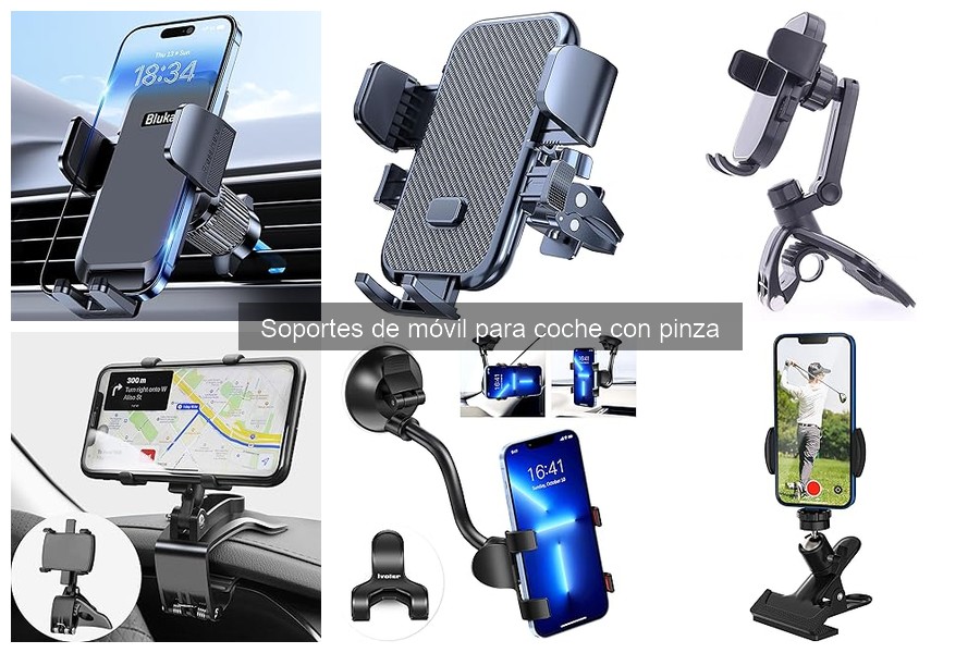 Mejores ofertas en soportes de móvil para coche con pinza
