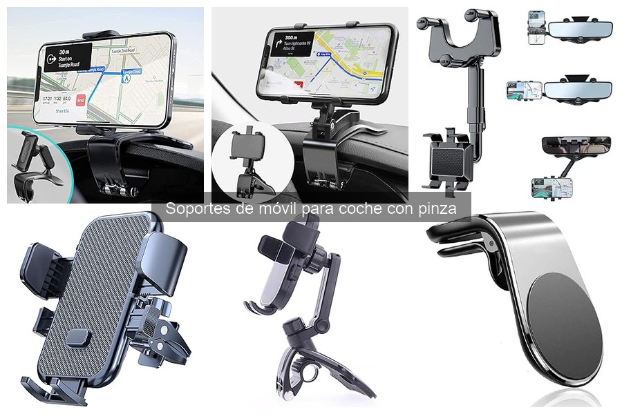 Mejores soportes de móvil para coche con pinza 2023