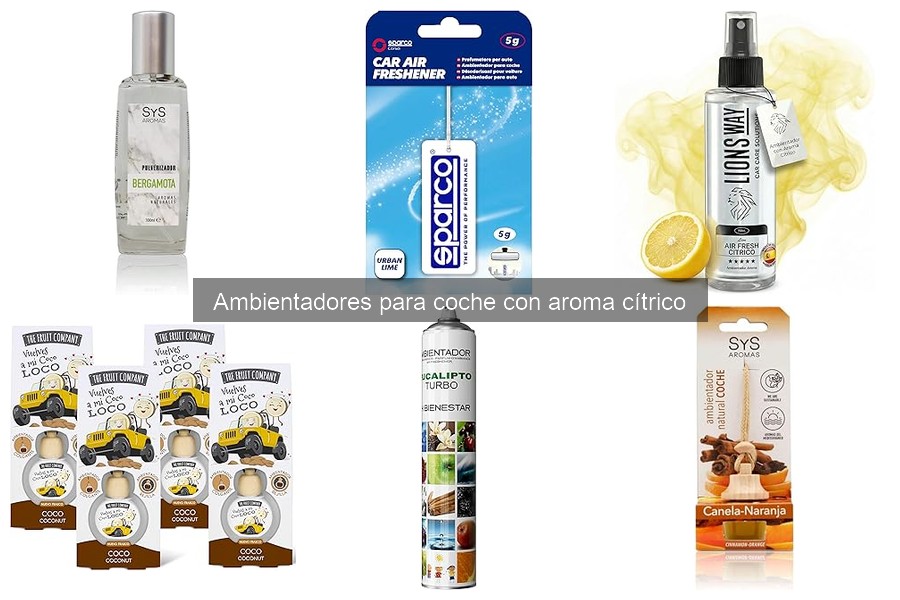 Precios de ambientadores para coche con aroma cítrico