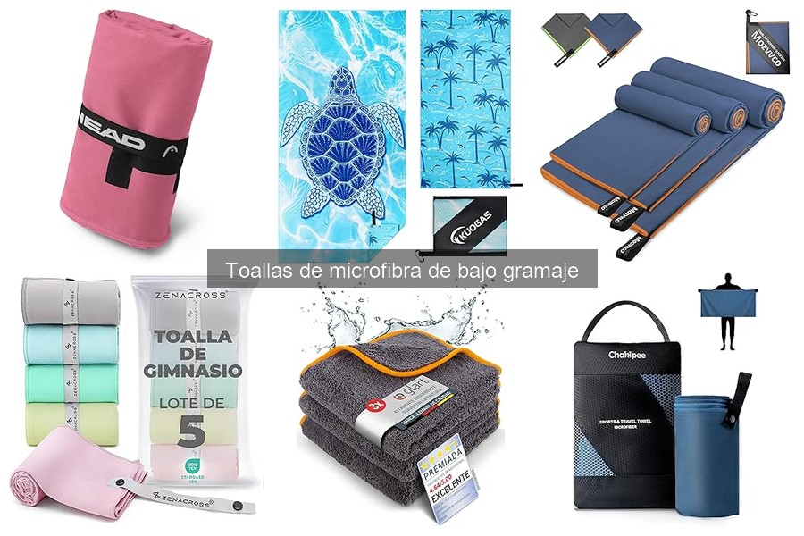 ¿Qué son las toallas de microfibra de bajo gramaje?