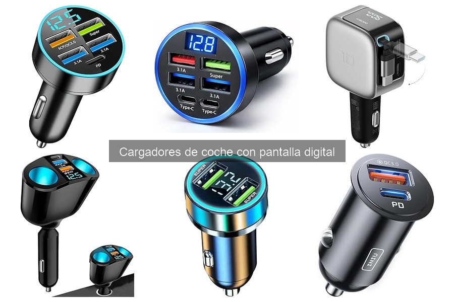 Significado de los indicadores en cargadores de coche digital