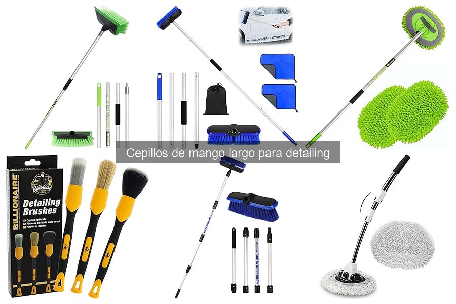 ¿Son efectivos los cepillos de mango largo para detailing?