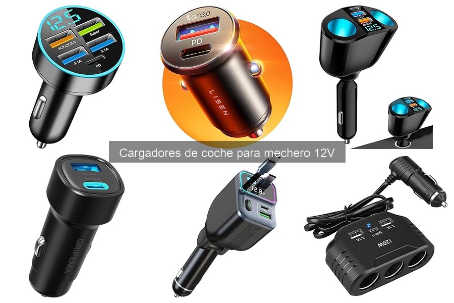 Tipos de cargadores de coche para mechero 12V