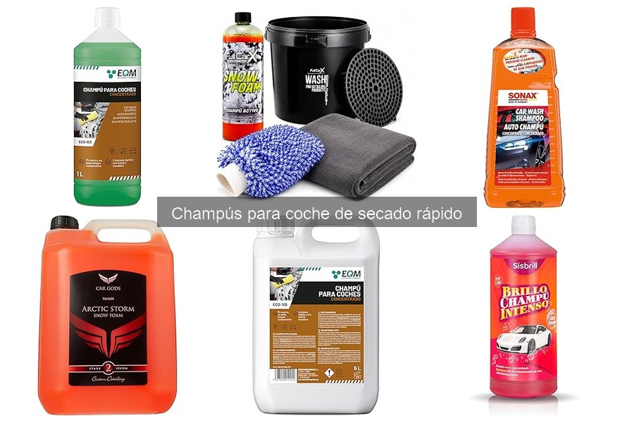Tipos de champús de secado rápido para tu coche