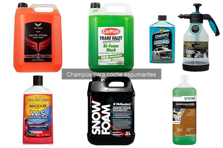 Tipos de champús espumantes para coche: guía completa
