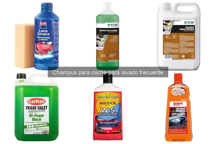 Tipos de champús para coche: diferencias y aplicaciones