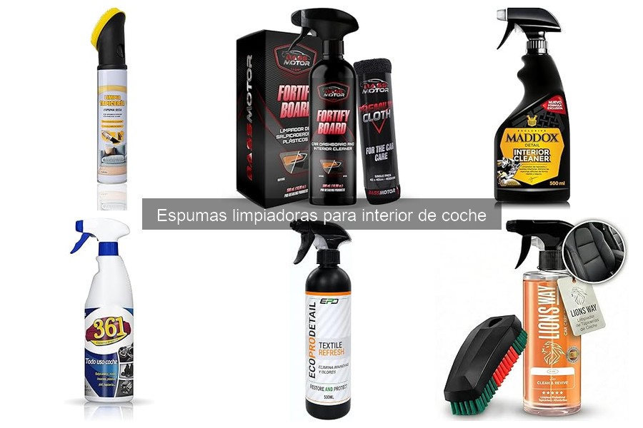 Tipos de espumas limpiadoras para el interior del coche