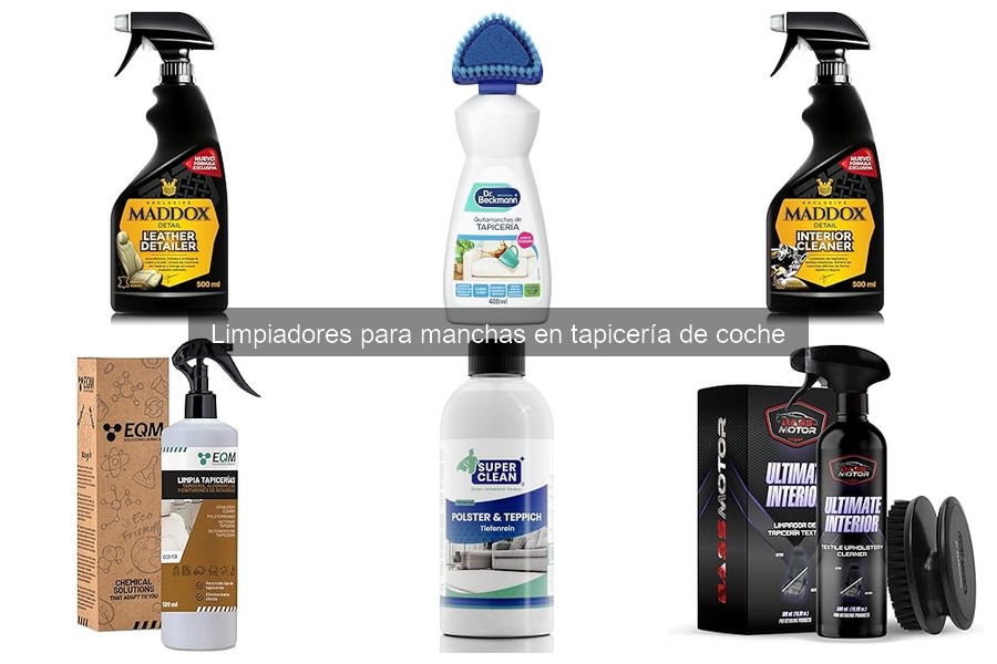 Tipos de limpiadores para manchas en tapicería de coche