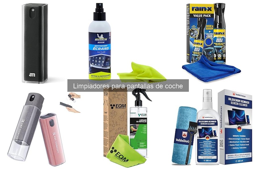 Tipos de limpiadores para pantallas de coche: comparación y características