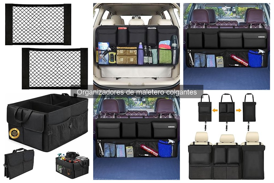 Tipos de organizadores de maletero colgantes para tu coche