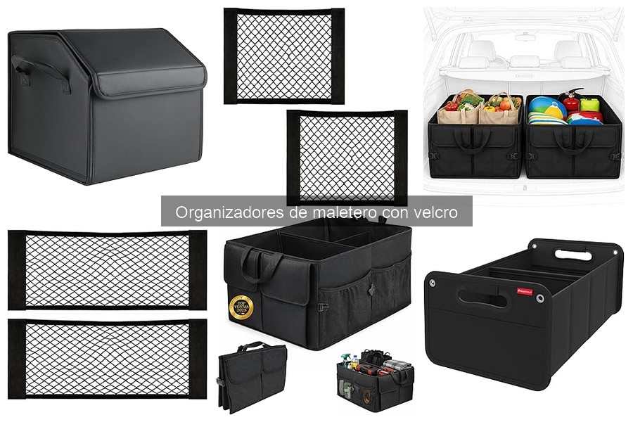 Tipos de organizadores de maletero con velcro para coches