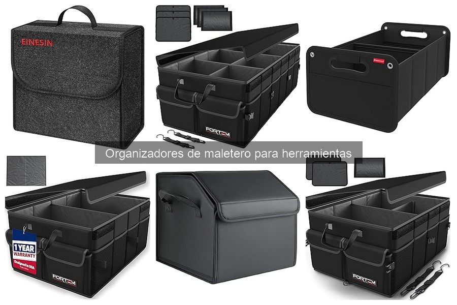 Tipos de organizadores de maletero para herramientas