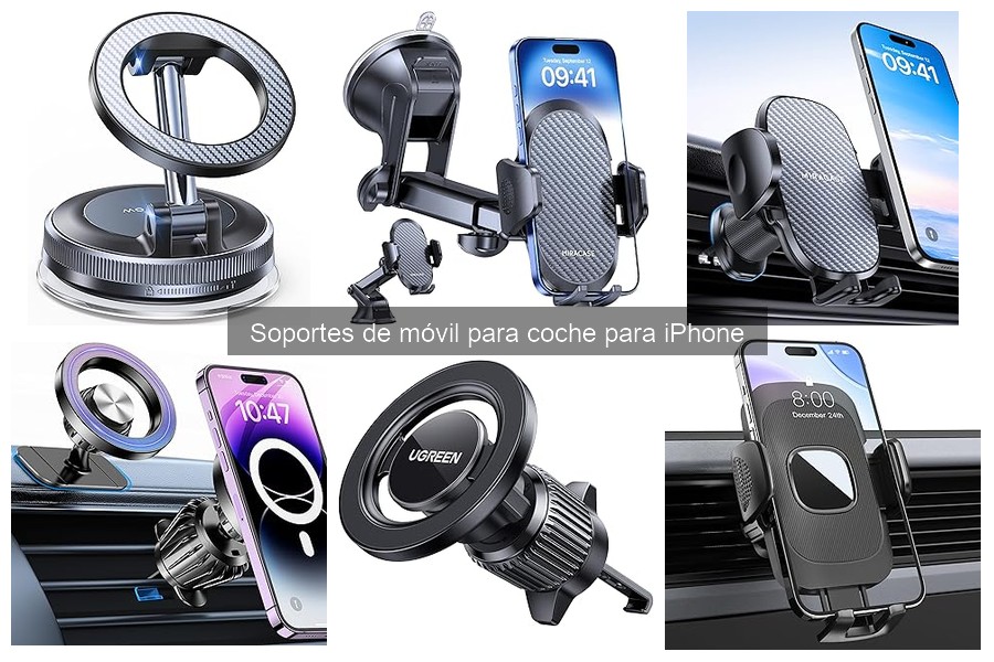 Tipos de soportes de móvil para coche para iPhone
