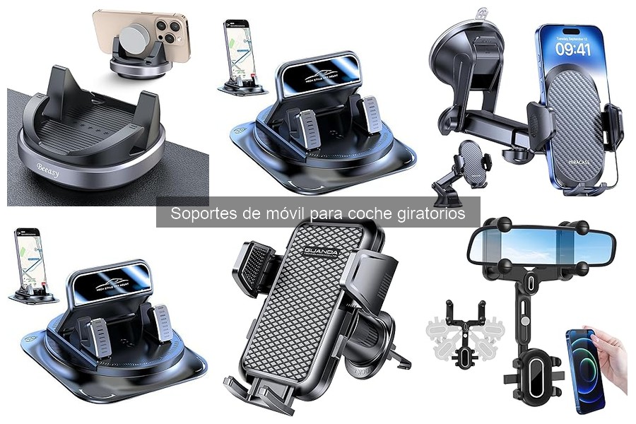 Tipos de soportes móviles giratorios para coche: guía completa