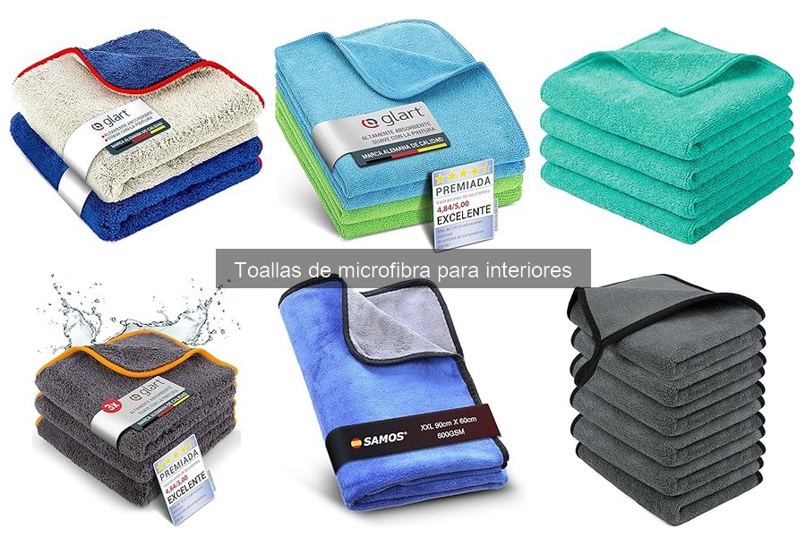 Tipos de toallas de microfibra para interiores de coche